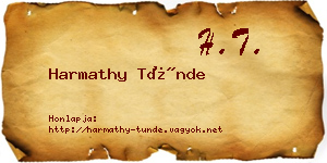 Harmathy Tünde névjegykártya