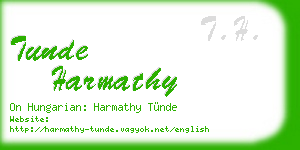 tunde harmathy business card