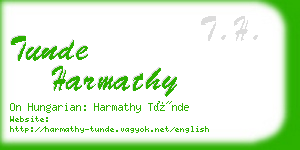 tunde harmathy business card